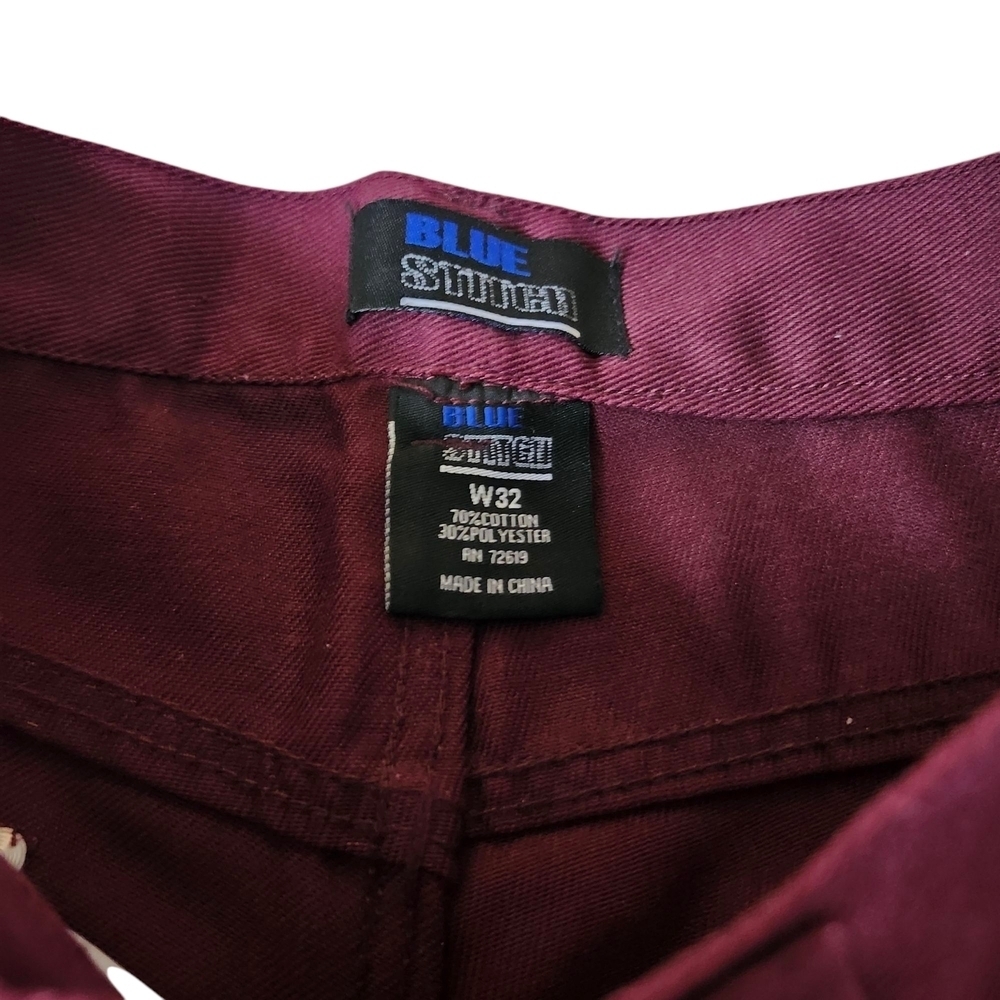Denim Burgundy Biker Moto Shorts - Men’s - Picture 4 of 6